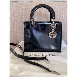 Vintage Black Medium Lady Dior Bag